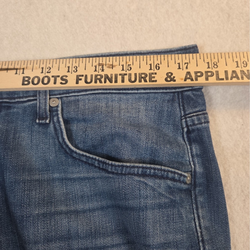 Seven For All Mankind Austyn Mens Straight Leg Jeans Med Wash Whisker Size 34/29 - Picture 8 of 14